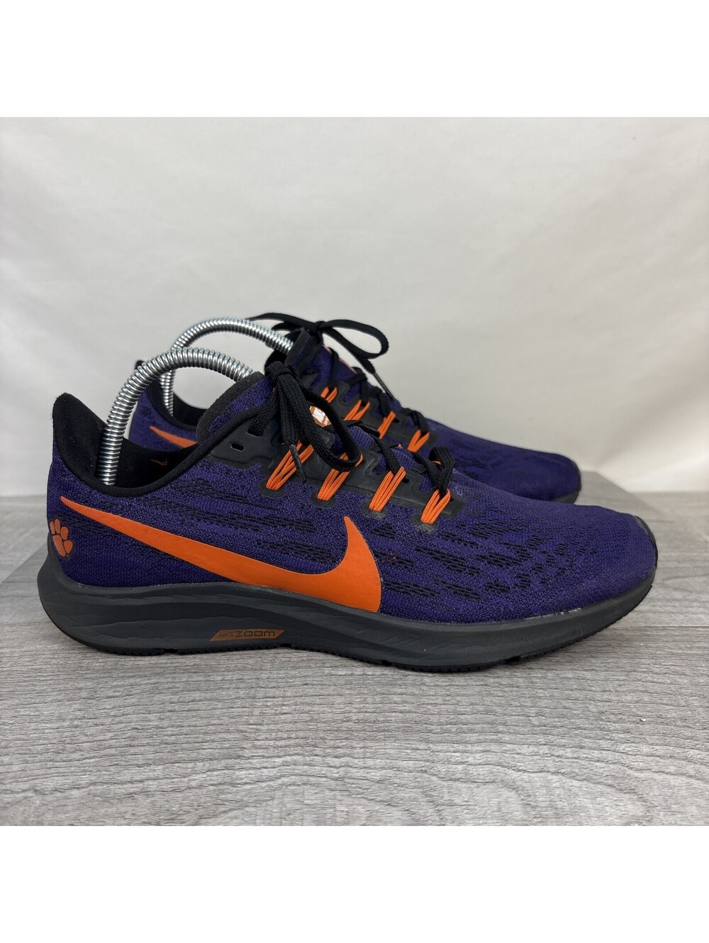 Nike Air Zoom Pegasus 36 NCAA Clemson Tigers Running Shoes CI2064-500 Size 8 - Picture 4 of 11